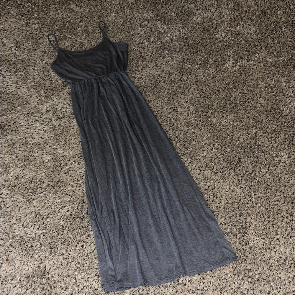 Elegant Gray Maxi Dress